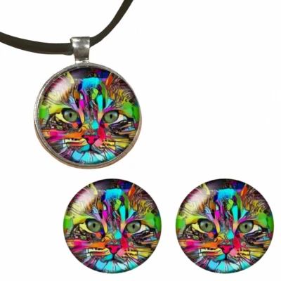 Afbeelding van 2 Delige set Zimba Clip oorbellen Ketting Charme Bijoux