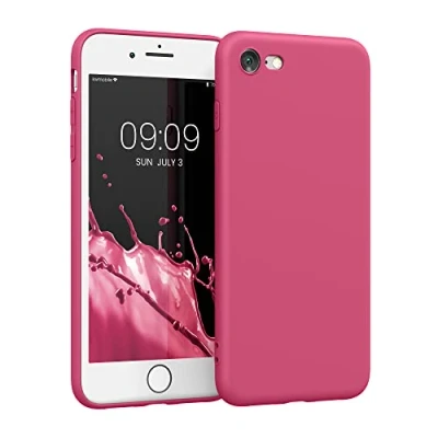 Afbeelding van kwmobile telefoonhoesje geschikt voor Apple iPhone SE (2022) / (2020) 8 7 Hoesje smartphone Precisie camera uitsnede In mat roze