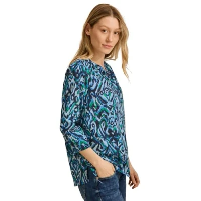 Afbeelding van Cecil Katoenen damesblouse, Universeel Blauw, XS