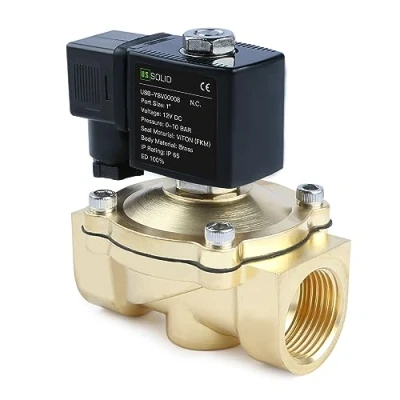 Afbeelding van U.S. Solid Magneetventiel Messing G 1&quot; 12V DC Normaal Gesloten NC 0,1 10 bar, Elektrische Klep voor Water Lucht Diesel Kerosine Benzine