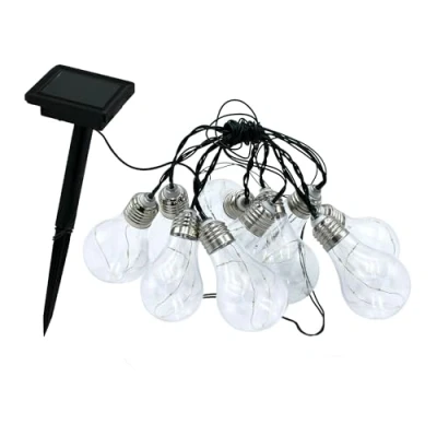 Afbeelding van FANTASY STAR SOLAR lichtketting op zonne energie, 10 lampen, koper, micro led, warmwit, 3,75 m