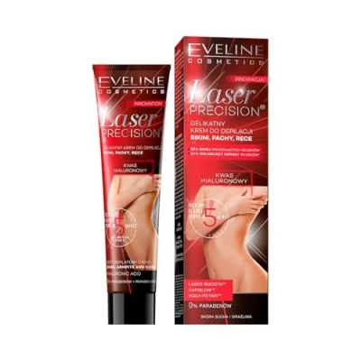 Afbeelding van Eveline, Scheerschuim + Scheergel, Laser Precision Delicate Crème Voor Ontharing Bikini Geur En Handen Om Droog Te Scoren 125Ml (125 ml)