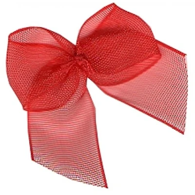 Afbeelding van Chiffon Lint Strikken Rood elk