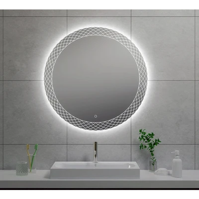 Afbeelding van Wiesbaden Deco spiegel rond met LED, dimbaar 80 cm