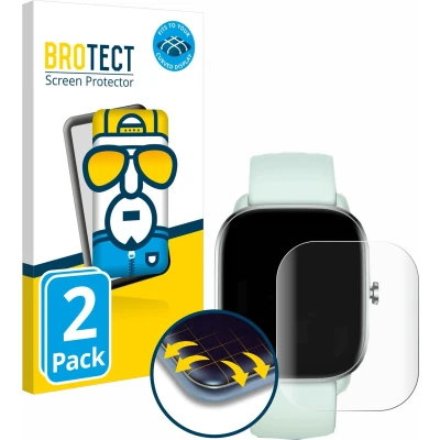 Afbeelding van BROTECT Full Cover Screen Protector voor Huami Amazfit GTS 4 Mini (2 Stuks) Schermbeschermer, 3D Curved