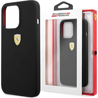 Afbeelding van Ferrari FESSIHMP13XBK iPhone 13 Pro Max 6.7 zwart/zwart hardcase Siliconen MagSafe