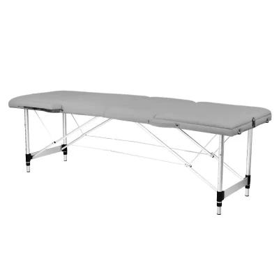 Afbeelding van Inklapbare massagetafel aluminium comfort 3 delig grijs