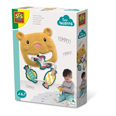 Afbeelding van SES Creative grijpspeelgoed Yummy Bear junior geel