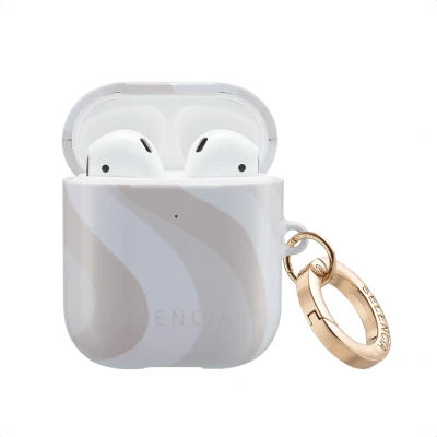 Afbeelding van Selencia Vivid Case Hoesje geschikt voor AirPods 1 / 2 Desert Waves Beige