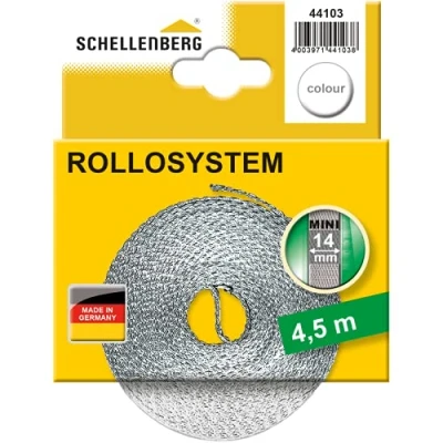 Afbeelding van Schellenberg 44103 rolluikriem, 14 mm/4,5 m, wit