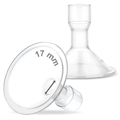 Afbeelding van Maymom Myfit 17 mm schilden klein; compatibel met Medela borstpompen Personalfit, Freestyle, Harmony, Maxi, Freestyle Flex Connector; Aansluiten op breed/smalle connector, 2 stuks