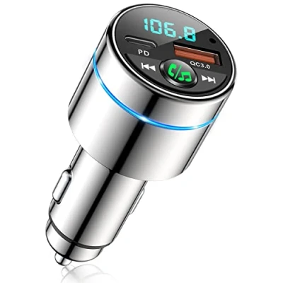 Afbeelding van FM Transmitter for Car Bluetooth 5.3, Mohard All Metal PD 30W &amp; QC3.0 18W Fast Charger, Wireless Radio Kit Adapter, Noise Cancelling Hands Free Call, Hi Fi Music, Ring Light