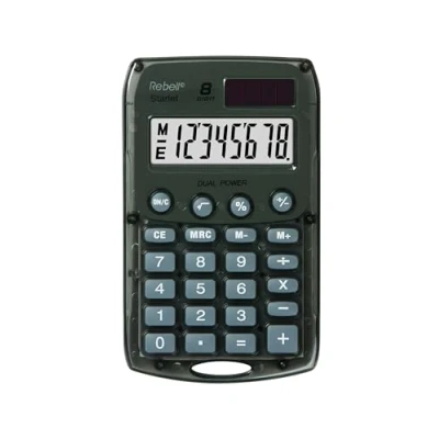 Afbeelding van Calculator Rebell STARLETS BX grijs pocket per 20