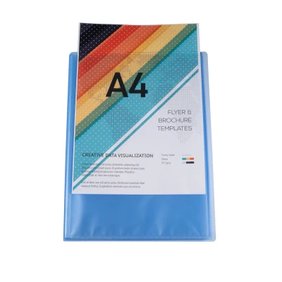 Afbeelding van Exacompta Ref 5762E Kreacover Collection Semi stijf ondoorzichtig PP displayboek 24x32cm groot, geschikt voor A4 documenten, 60 zakken blauw (enkel)