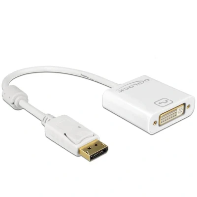 Afbeelding van Delock DisplayPort 1.2 mannelijk &gt; DVI vrouwelijk 4K Passief wit Del