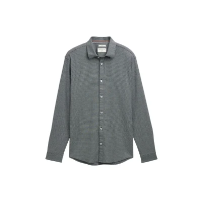Afbeelding van TOM Tailor Overhemd, Heren, Maat: 3XL, Navy squared structure