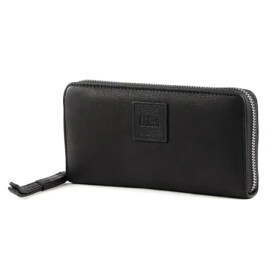 Afbeelding van FREDsBRUDER Leren Portemonnee Airy Wallet Black Zwart