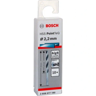 Afbeelding van Bosch Accessoires 10X Metaalboor HSS Pointeq 2,2mm 2608577190