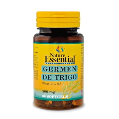 Afbeelding van Nature Essential Tarwekiemolie 500 mg 60 parels bron van eiwitten, mineralen en vitamines helpt de spijsverteringsgezondheid te verbeteren