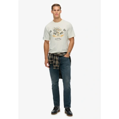 Afbeelding van Superdry Campaign Souvenir Tshirt print, Heren, Maat: XXL, Cream