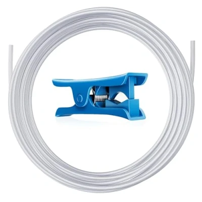 Afbeelding van YOOPAI PTFE teflon buis 5 m met snijder, 2,5 mm ID x 4 OD past op Direct Drive Extruder 3D printer, voor Bambu Lab A1/A1 mini/P1P/P1S/X1C, Creality K1/K1 Max/Ender 3 V3 (wit)