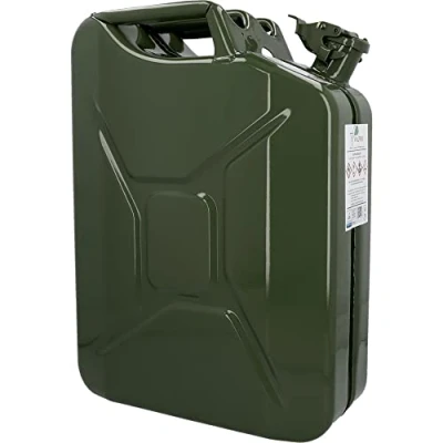 Afbeelding van Unitec 73855 jerrycan, 20 l, van plaatstaal, voor alle soorten brandstoffen, met BAM goedkeuring, inclusief borgstift, groen