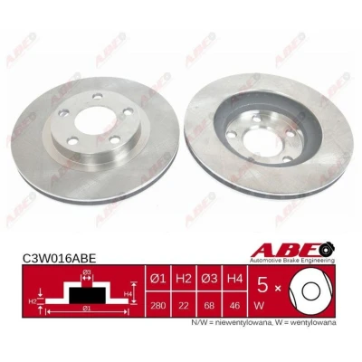 Afbeelding van ABE Remschijven C3W016ABE