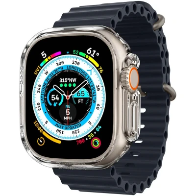 Afbeelding van Hoes: Spigen Thin Fit Case Backcover,Bumper,Hardcase Transparant Kunststof Smart Watch Covers