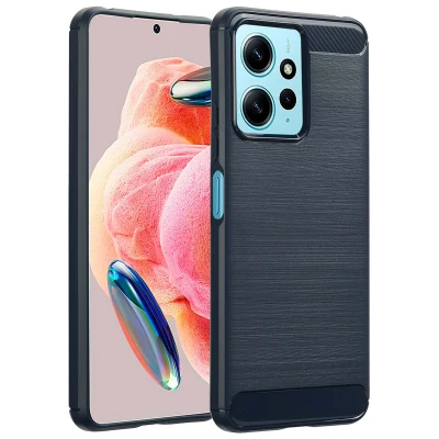 Afbeelding van Xiaomi Redmi Note 12 (4G) Hoesje Siliconen en TPU (zacht) imoshion Softcase/Backcover Donkerblauw Telefoonhoesje