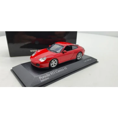 Afbeelding van Minichamps Porsche 911 Carrera 4S 1:43 2001 Rood Modelauto Schaalmodel Model auto Miniatuurautos Miniatuur