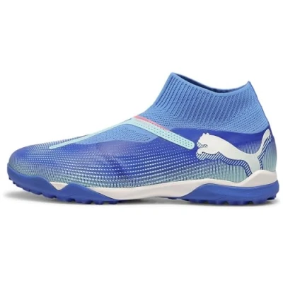 Afbeelding van Puma Future 7 Match Laceless TT Voetbalschoenen voor kunstgras, Heren, Maat: 46, Bluemazing/white/electric peppermint Textiel/ synthetisch