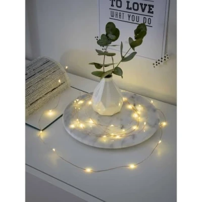 Afbeelding van Konstsmide 1461 160 Micro lichtketting Binnen werkt op batterijen Aantal lampen 40 LED Warmwit Verlichte lengte: 3.9 m