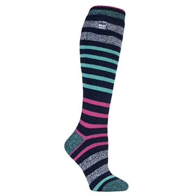 Afbeelding van HEAT HOLDERS LITE dames 1,6 TOG extra warm lang kleurrijk patroon dunne kniekousen thermosokken voor rubberlaarzen, Broughton, 37 42 EU