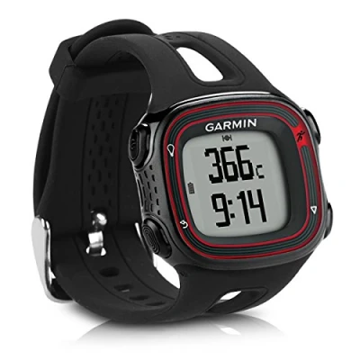 Afbeelding van kwmobile horlogebandje geschikt voor Garmin Forerunner 10 / 15 (L Size model) polsband Smartwatch bandje van TPU Activity tracker horloge band in zwart