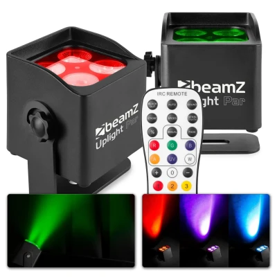 Afbeelding van BeamZ BBP44 Set van 2 compacte accu Uplights IP65 (geschikt voor