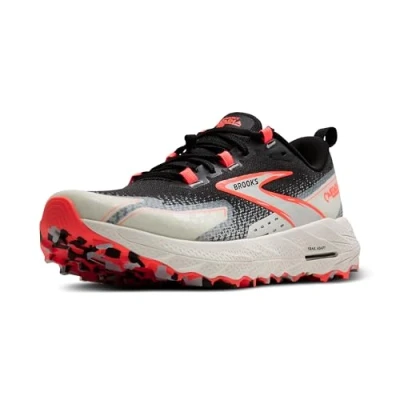 Afbeelding van Brooks Cascadia 18 Trail hardloopschoenen, Dames, Maat: 38.5, Black grey flame Textiel