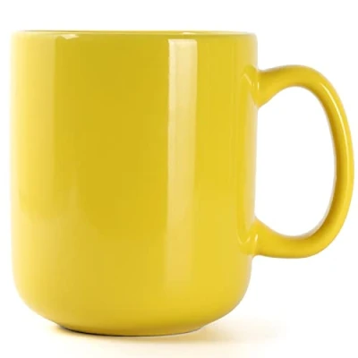 Afbeelding van SHOWFULL 20oz Grote Mok, 600ml Porselein Extra Keramische Kop voor Thee Koffie Warme Chocolade Latte, Geel