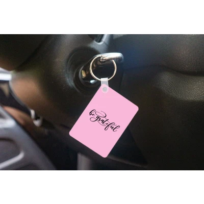 Afbeelding van Sleutelhanger Spreuken Quotes be grateful Uitdeelcadeautjes Plastic