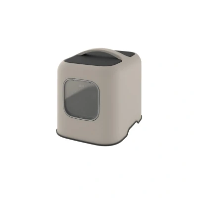 Afbeelding van Rotho Mypet Kattenbak Biala 51 x 39.5 44.3 cm Kattentoilet Beige&amp;Antraciet