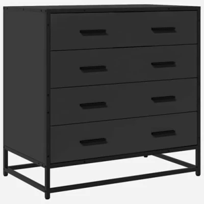 Afbeelding van vidaXL Ladekast 70x41x70 cm bewerkt hout zwart