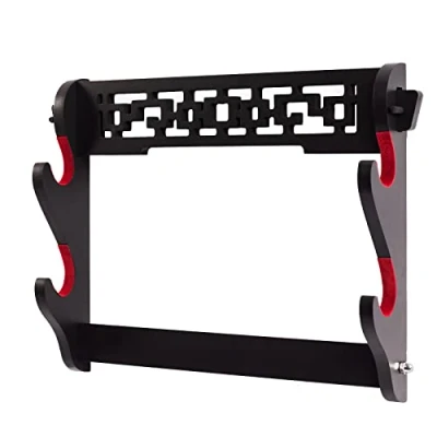 Afbeelding van FOXSMZZ 2 laags zwaardhouder, wandhouder, Samurai zwaard, standaard display, Katana, Wakizashi Tanto, wandhanger, zwaardrek, vijf lagen