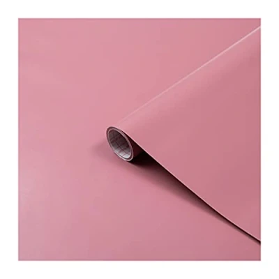 Afbeelding van d c fix Plakfolie, effen, zijdemat, ash, roze, zelfklevende folie, waterdicht, realistische decoratie voor meubels, tafel, kast, deur, keukenfronten, meubelfolie, decoratiefolie, behang, 45 cm x 2 m