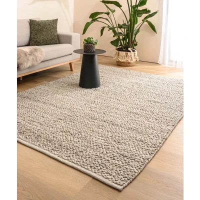 Afbeelding van Wollen Tapijt/Vloerkleed Agder Lichtgrijs 160x230 Cm 100% Wol