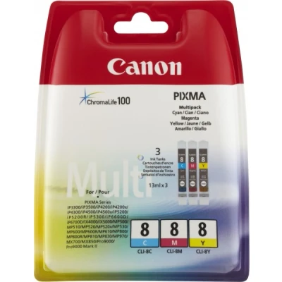 Afbeelding van CLI8 CANON MP800 INK (3) CMY 0621B029 No.8 3x13ml