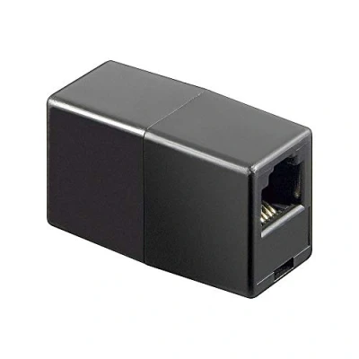 Afbeelding van Goobay RJ11 koppeling, (losse producten), bus &gt; socket TEL ADAP RJ11/6P4C 2xF JACK/JACK zwart