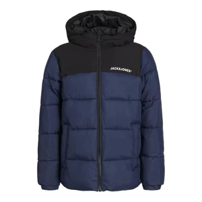 Afbeelding van Jack &amp; Jones Junior Jjmoon HOOD Puffer Winterjas voor kinderen, Maat: 116, Navy blazer