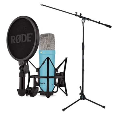 Afbeelding van Rode NT1 Signature Blue Studio Microfoon Blauw Keepdrum Microfoonstandaard