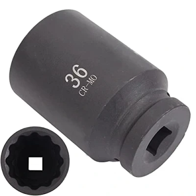 Afbeelding van CCLIFE SW 36mm Multi tand moer Impact Wrench Drive Shaft Tool Power Socket 12 Tongue 12,5 mm (1/2&#039;)