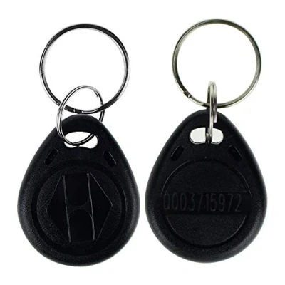 Afbeelding van LIBO 125KHz Smart ID Key Tag Card RFID Toegangscontrole Sleutelhangers Tags Nabijheid EM4100 TK4100 Keyfobs NFC Token Badge (Zwart, pak van 100)