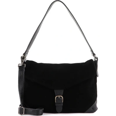 Afbeelding van FREDsBRUDER Leren Schoudertas Sylvin Satchel Black Zwart